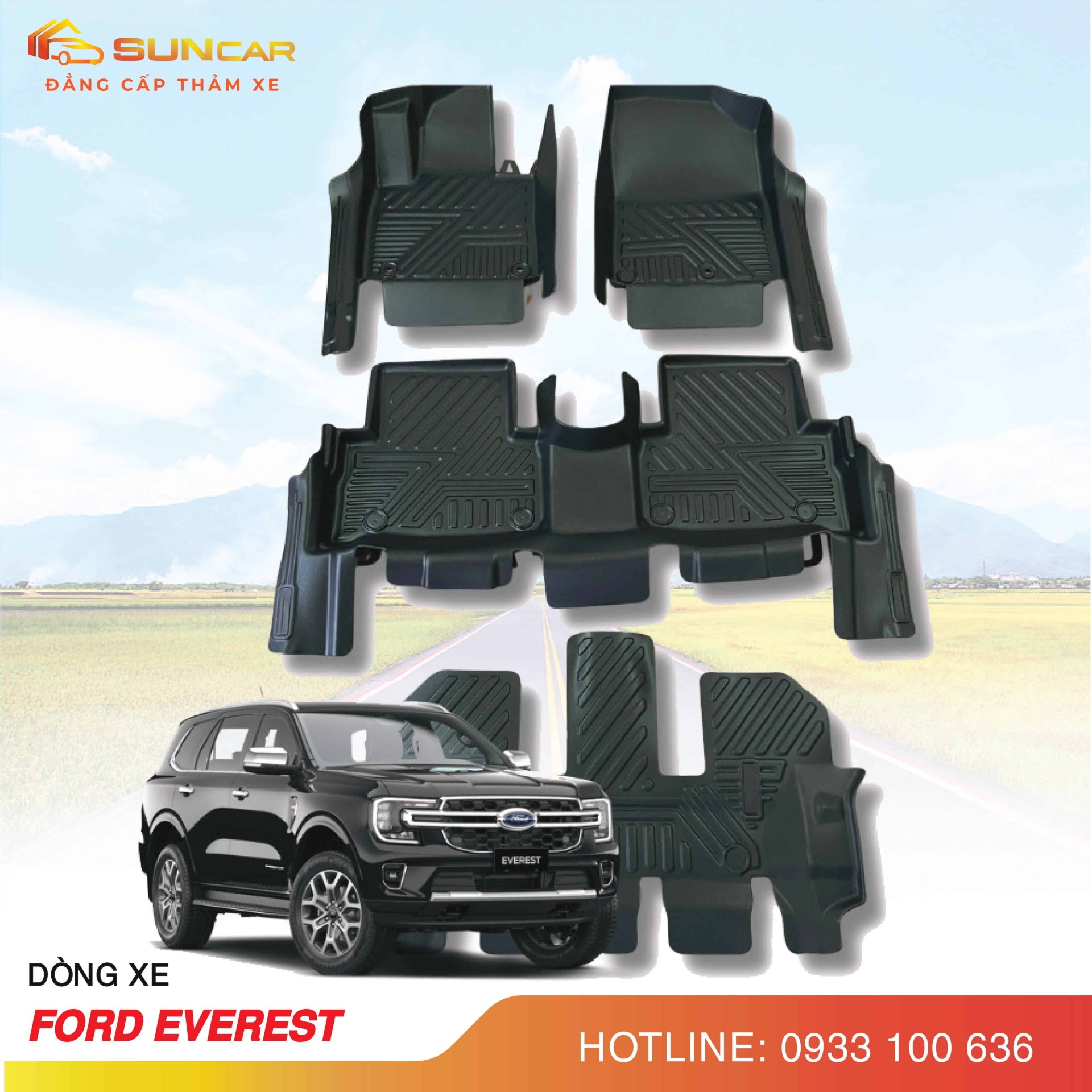 Thảm lót sàn ô tô TPE xe Ford Everest 2008-2025