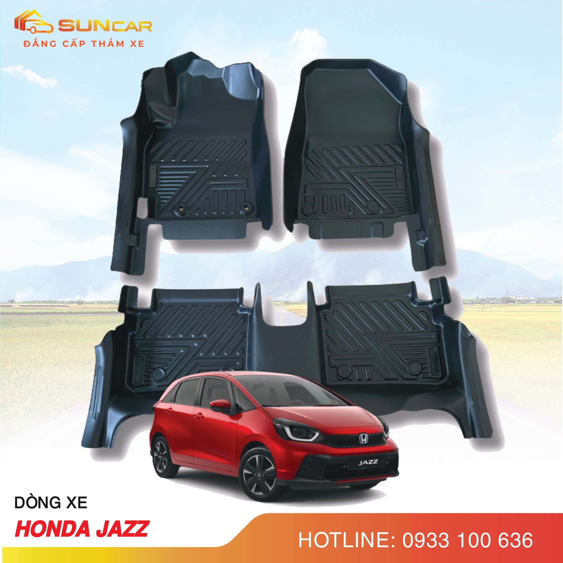 Thảm lót sàn ô tô TPE xe Honda Jazz 2015-2025