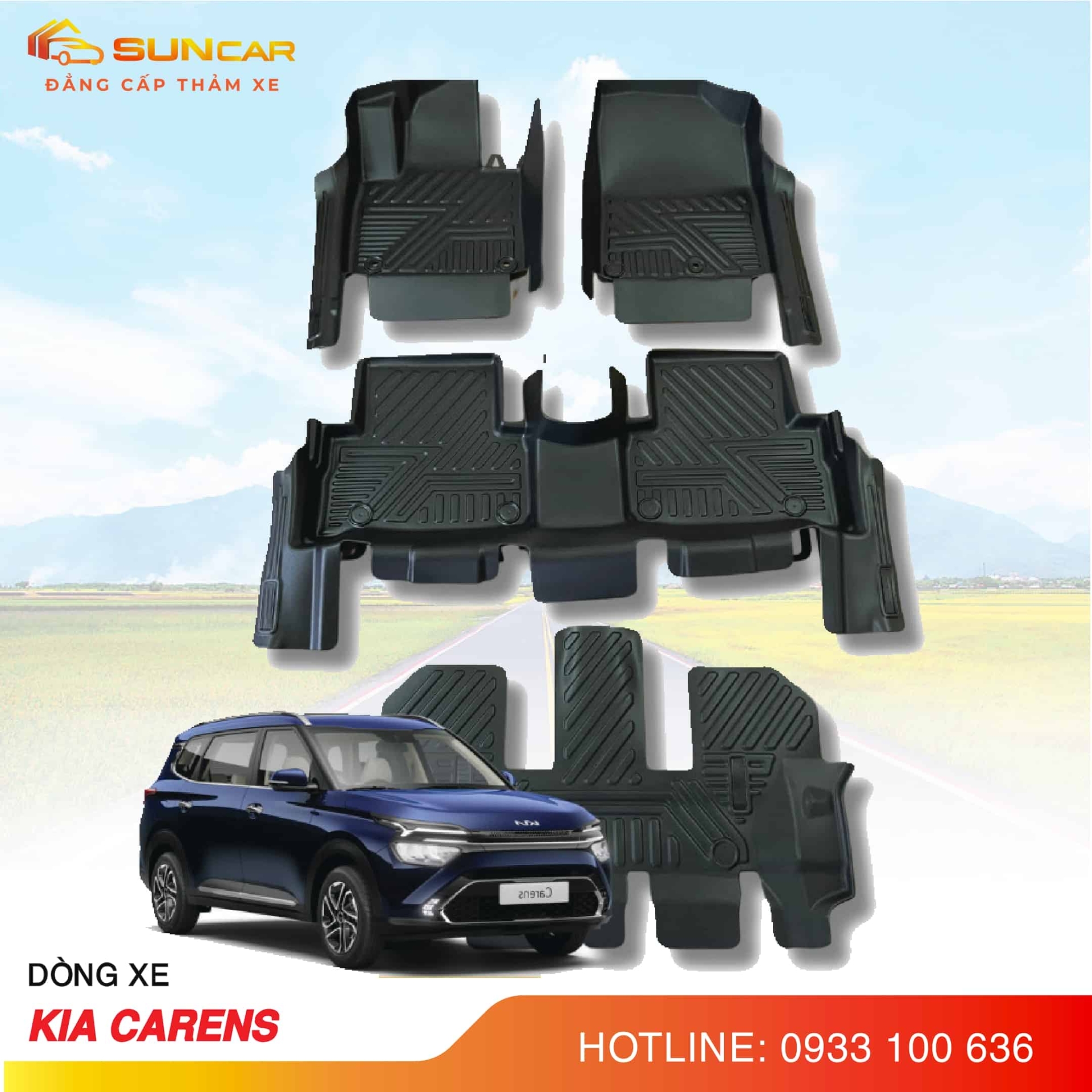 Thảm lót sàn ô tô TPE xe Kia Carens 2022-2025