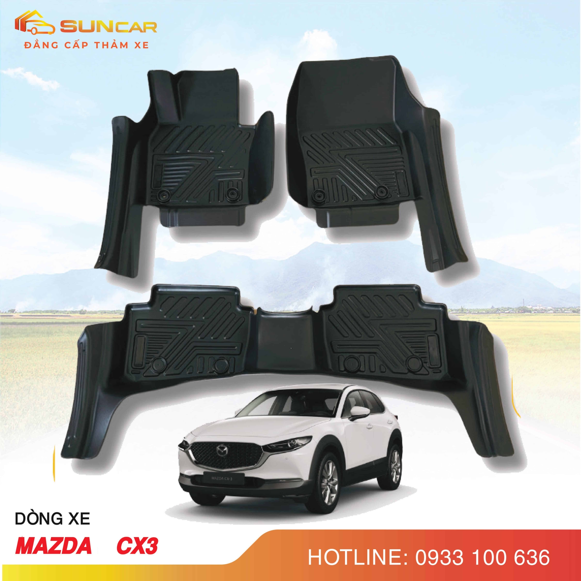 Thảm lót sàn ô tô TPE xe Mazda CX-3 2020-2025