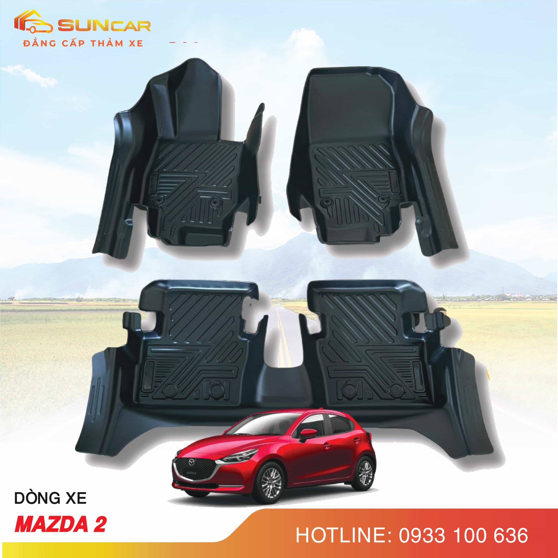 Thảm lót sàn ô tô TPE xe Mazda 2 2015-2025