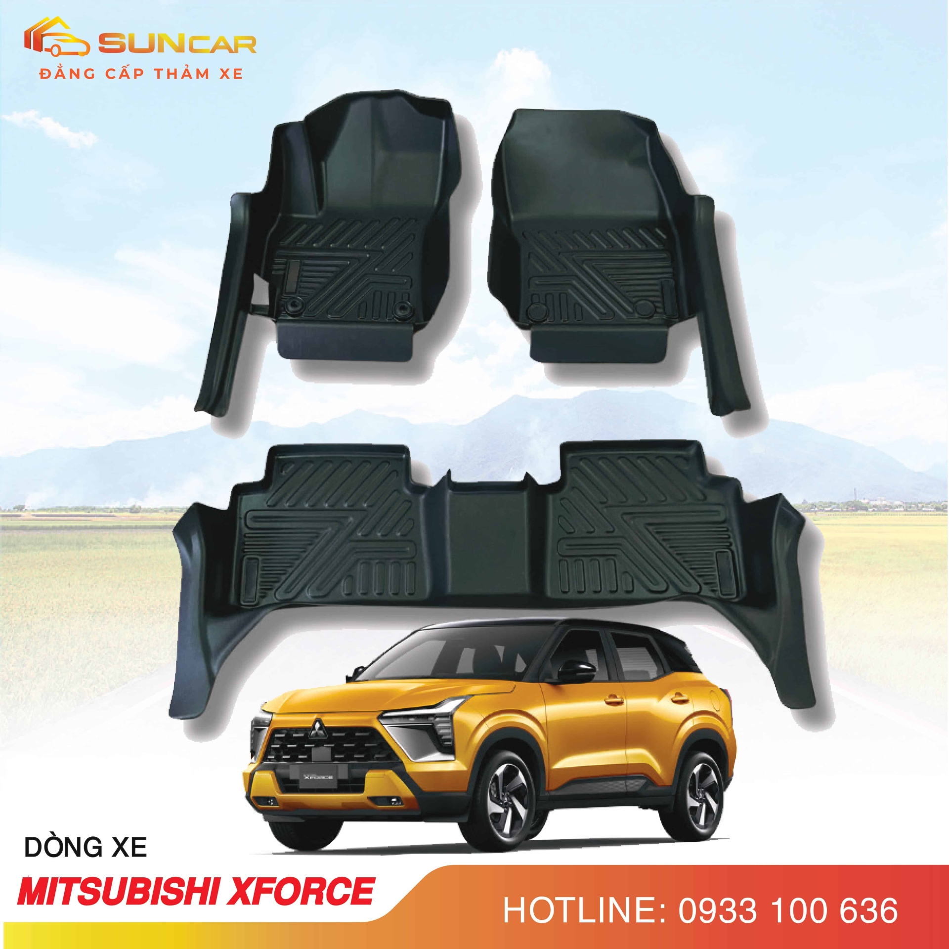 Thảm lót sàn ô tô TPE xe Mitsubishi Xforce 2024-2025