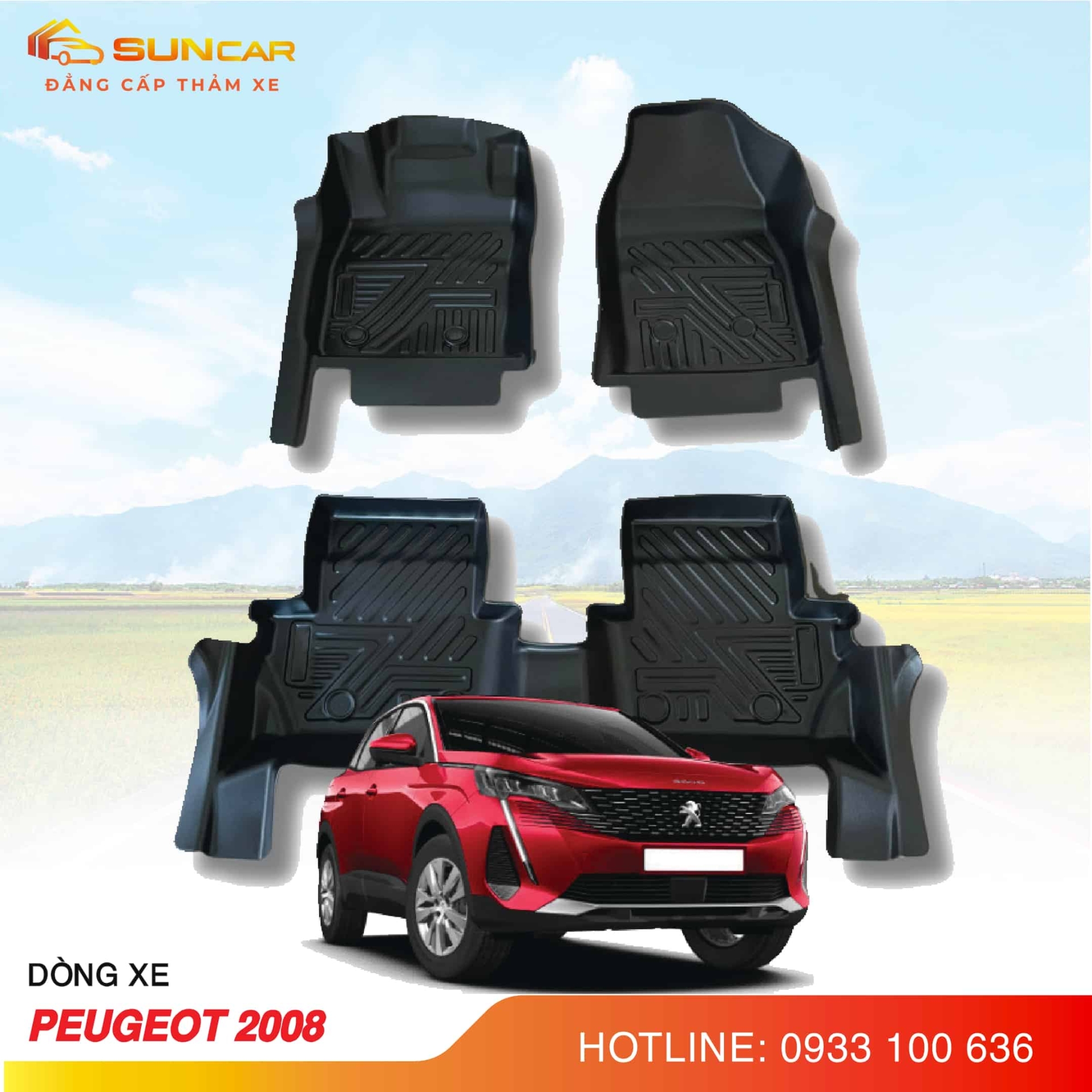 Thảm lót sàn ô tô TPE xe Peugeot 2008