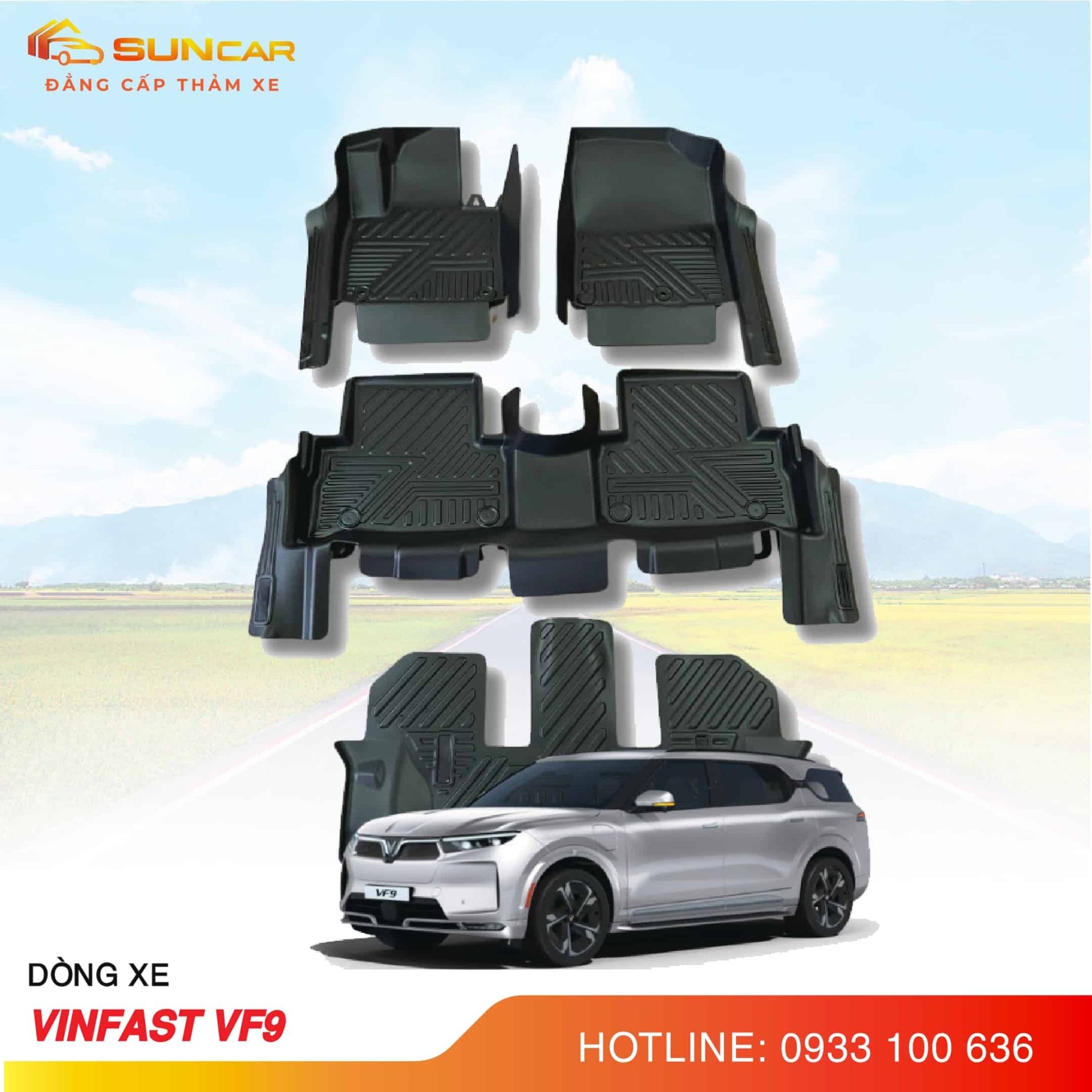 Thảm lót sàn ô tô TPE Vinfast VF9