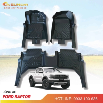 Thảm lót sàn ô tô TPE xe Ford Raptor 2014-2025