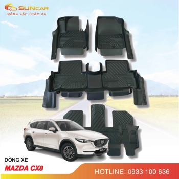 Thảm lót sàn ô tô TPE xe Mazda CX-8 2018-2025