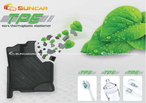 Thảm lót sàn ô tô TPE khuôn đúc nhựa tràn viền thế hệ mới SUNCAR